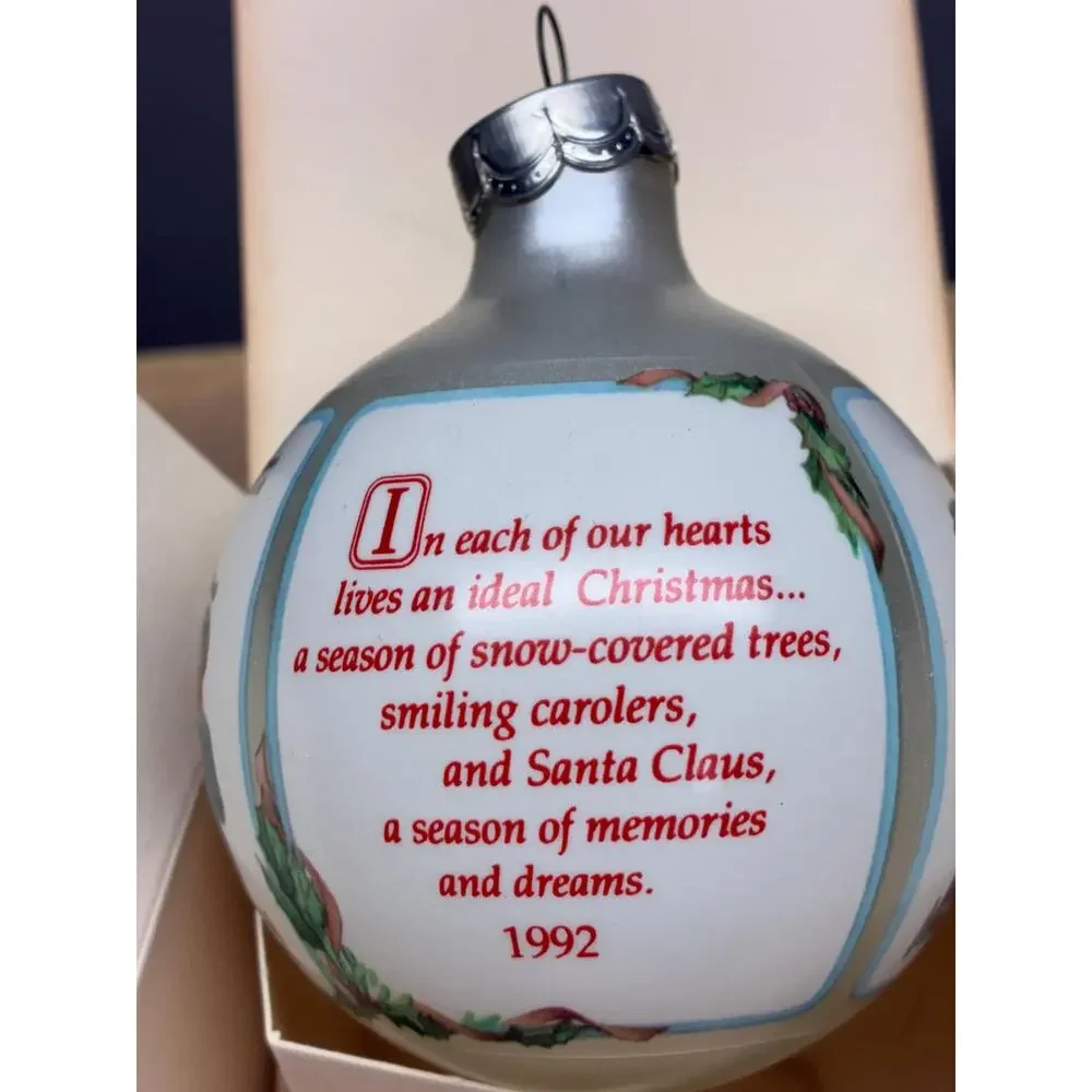 1992 Hallmark Norman Rockwell Glass Ornament | Vintage Keepsake